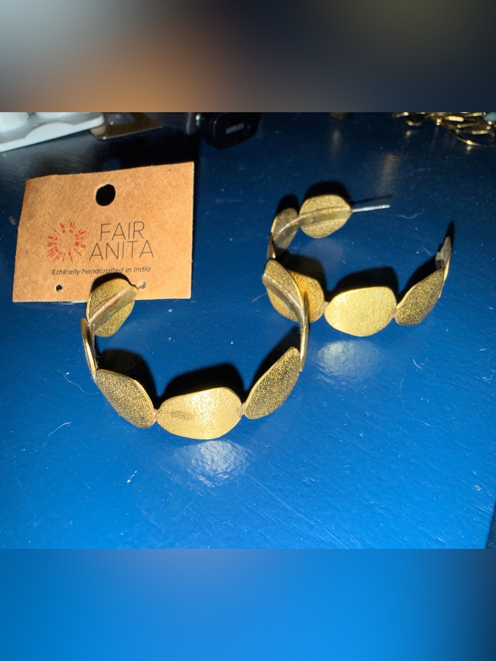 Fair Anita brass hoops